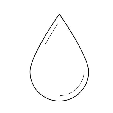 Su damla vektör satırı simgesi.