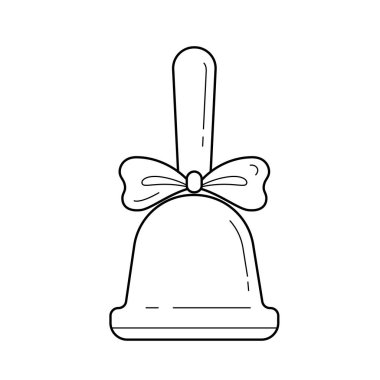 Okul zili vektör satırı simgesi.