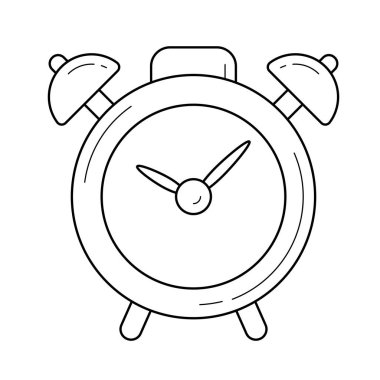 Çalar saat vektör satırı simgesi.