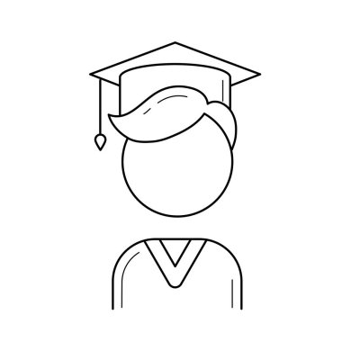 Yüksek lisans öğrencisi vektör satırı simgesi.