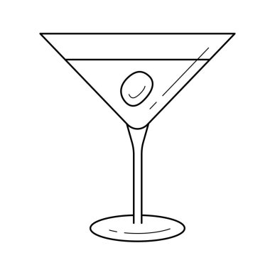 İçki vektör satırı simgesi.