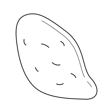 Tatlı patates vektör satırı simgesi.