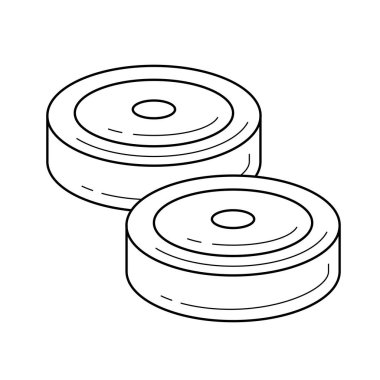 Kuzu biftek vektör satırı simgesi.