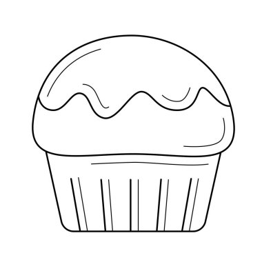 Muffin vektör satırı simgesi.