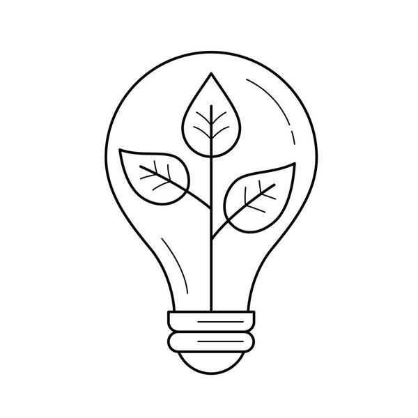 Значок векторной линии экологической энергии
.