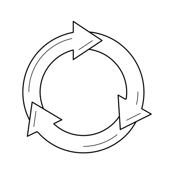 Réutiliser et actualiser l'icône de ligne vectorielle de symbole . — Image vectorielle