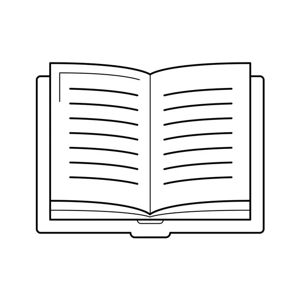 Ikona čáry otevřené student knihu vektor. — Stockový vektor