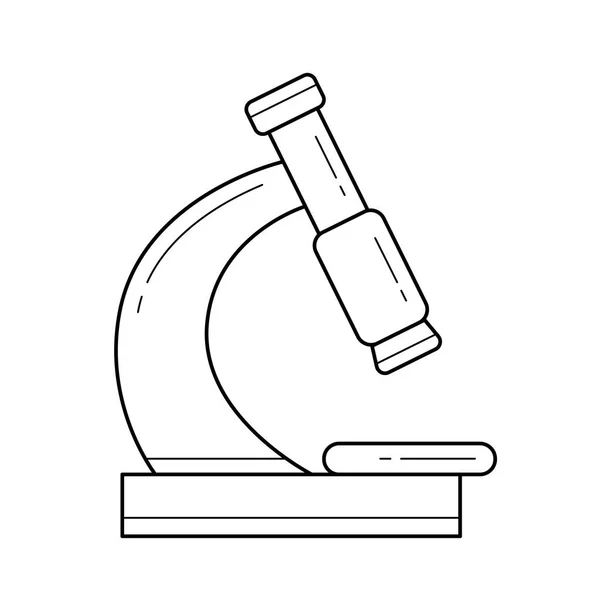 Icône de ligne vectorielle de microscope . — Image vectorielle