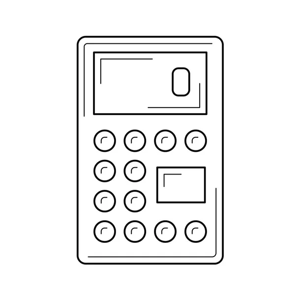Taschenrechner für Zählvektorliniensymbol. — Stockvektor