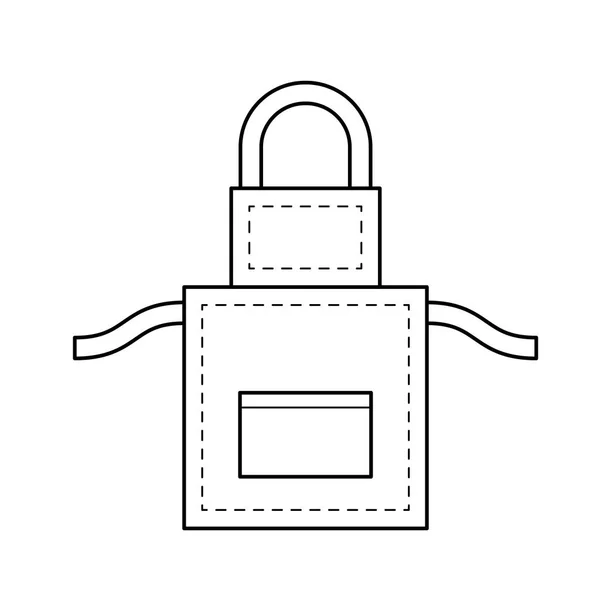 Apron vector line icon. — Stock Vector