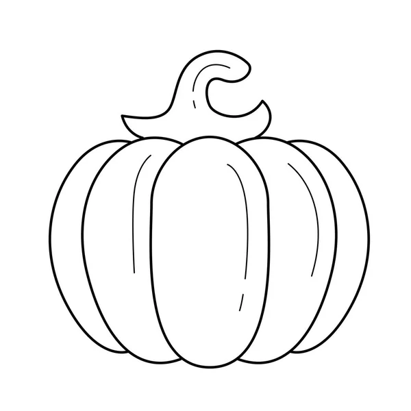 Citrouille icône de ligne vectorielle . — Image vectorielle