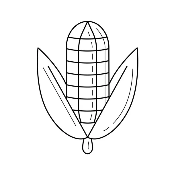 Maiskolben-Vektorzeilen-Symbol. — Stockvektor