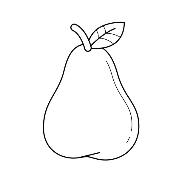Poire fruit vecteur ligne icône . — Image vectorielle