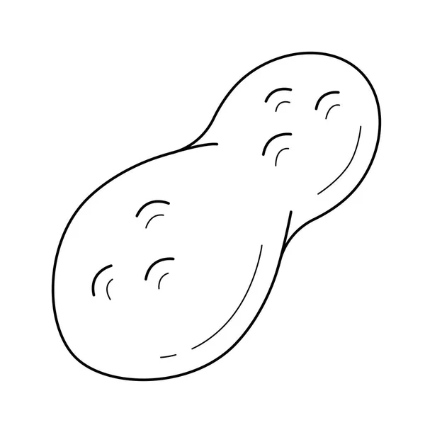 Erdnussvektorzeilen-Symbol. — Stockvektor
