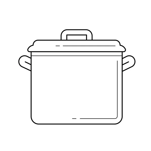 Icône de ligne vectorielle casserole . — Image vectorielle