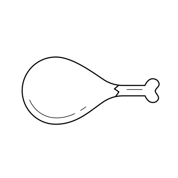 Drumstick vector lijn pictogram. — Stockvector