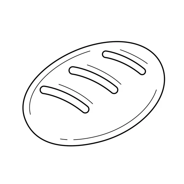 Icône de ligne vectorielle de pain . — Image vectorielle