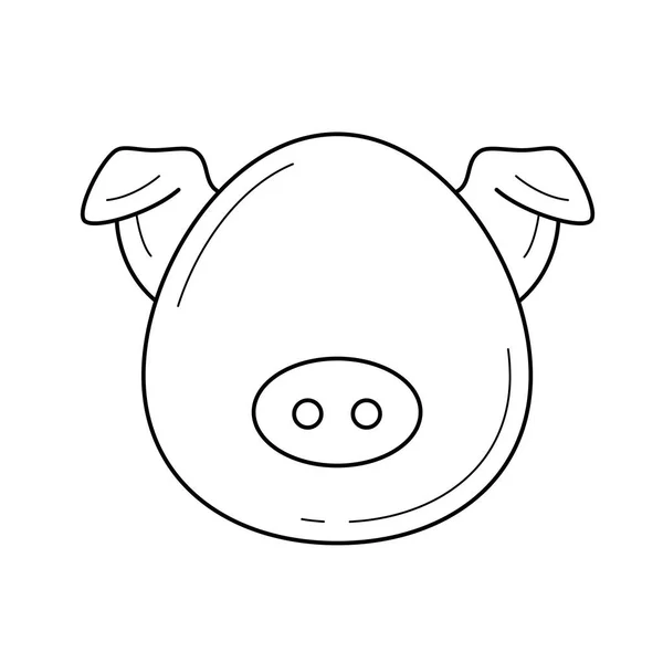 Carne de porco vetor ícone de linha . —  Vetores de Stock