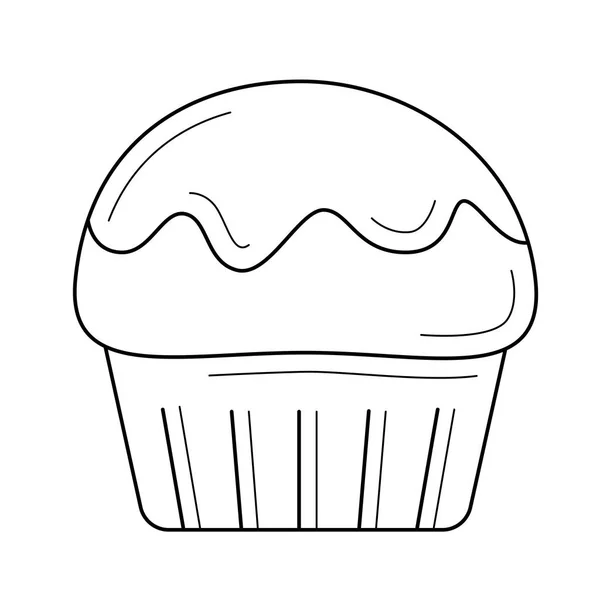 Muffin vektorzeilensymbol. — Stockvektor