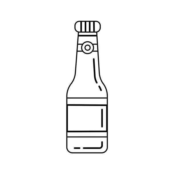 Vetor de garrafa de cerveja ícone de linha . —  Vetores de Stock