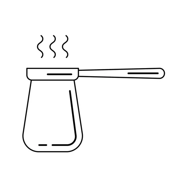 Koffie turk vector lijn pictogram. — Stockvector