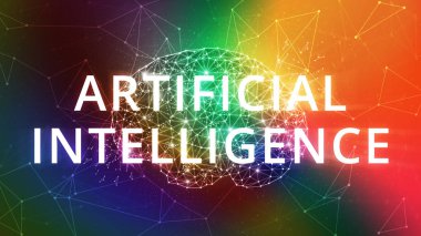 Blockchain teknoloji yapay zeka ve Siber uzay kavramı.