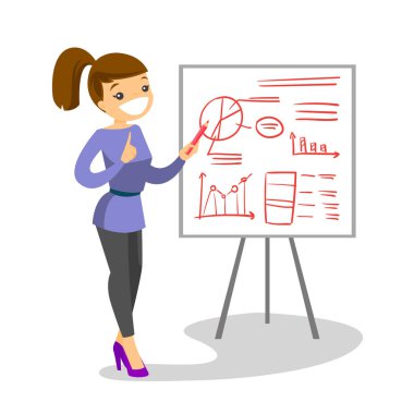 Beyaz beyaz öğretmen kurulu önünde duran