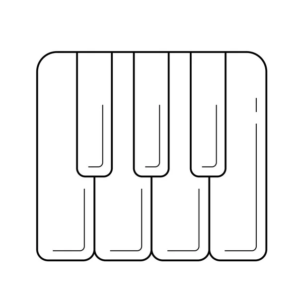 Piyano tuşları satırı simgesi. — Stok Vektör