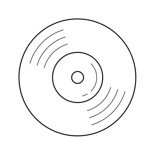 Schallplattenzeilen-Symbol. — Stockvektor