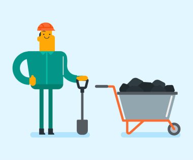 Kürek kömür ile benim madeni işçisi.