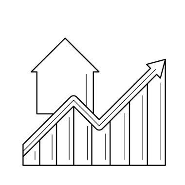 Emlak Fiyat büyüme satırı simgesi.