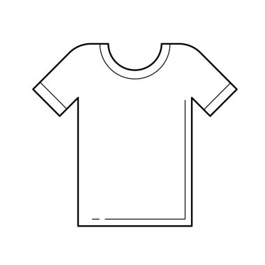 Tişört çizgisi simgesi.