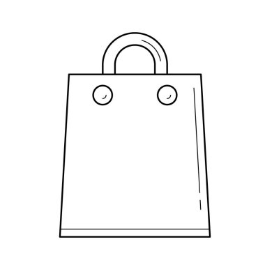 Çanta alışveriş merkezi çizgisi simgesinde alışveriş için.