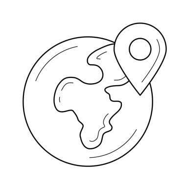 Coğrafi konum satırı simgesi.