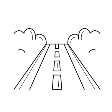 Otoban yol satırı simgesi.