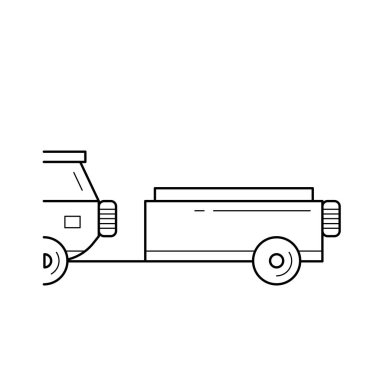 Araba römork satırı simgesi.