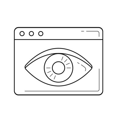 Veri vizualization satırı simgesi.