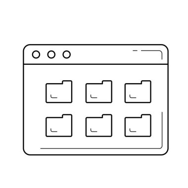 klasörleri satırı simgesi.