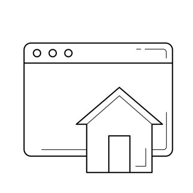 ev pencere satırı simgesi.