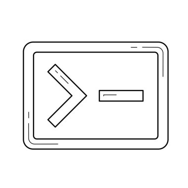 Web geliştirme satırı simgesi.