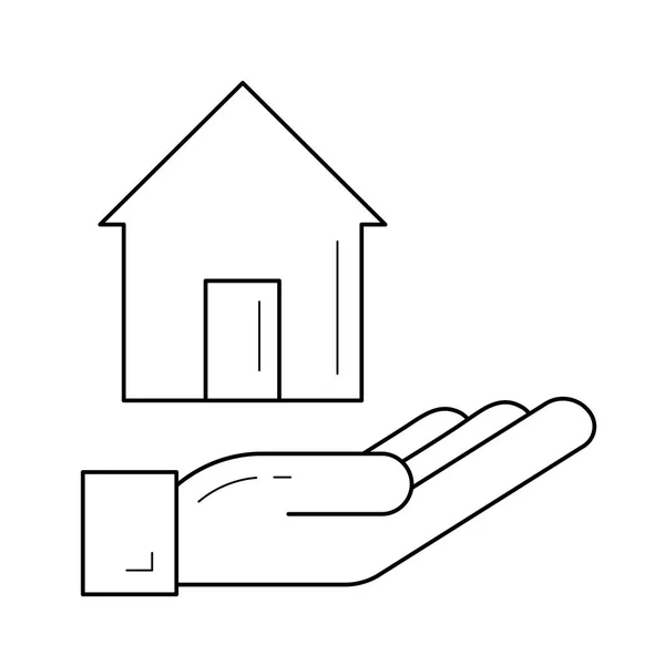 House property line icon. — Stock Vector
