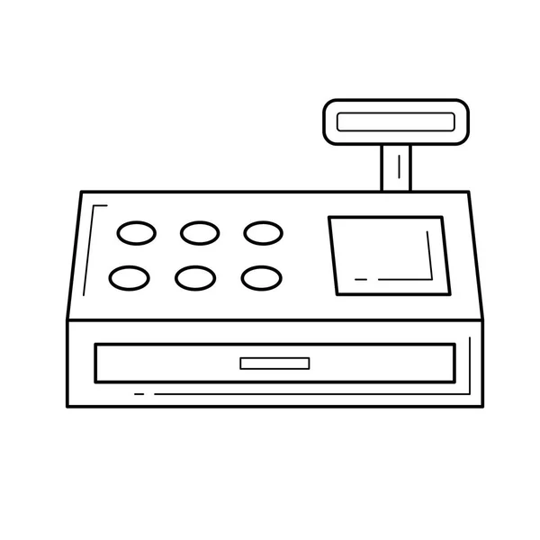 Cash register line icon. — Stock Vector