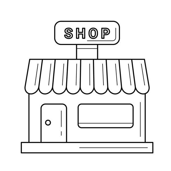 Shop vector line icon. — Stock Vector