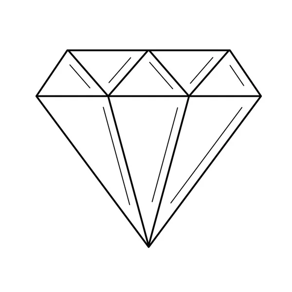 Ícone de linha de diamante . —  Vetores de Stock