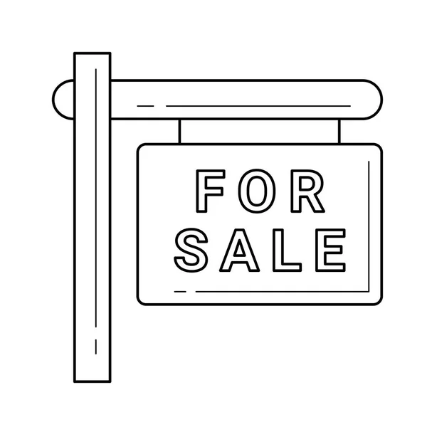 À vendre signe ligne icône . — Image vectorielle