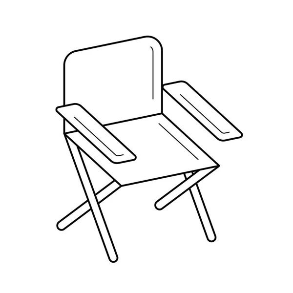Składane krzesło linia ikona. — Wektor stockowy