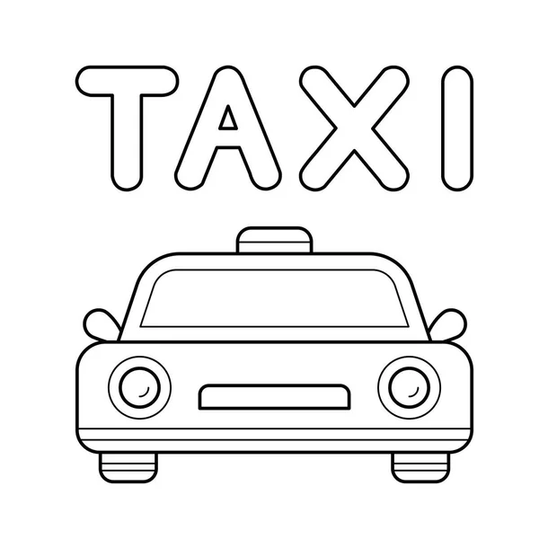 Taxi service line ikonen. — Stock vektor