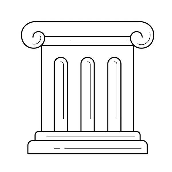 Antieke kolom lijn pictogram. — Stockvector