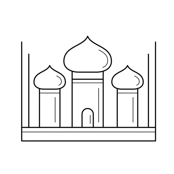 Taj Mahal sor ikon. — Stock Vector