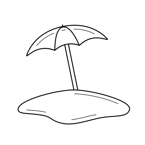 Ligne de parasol icône. — Image vectorielle